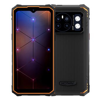 HOTWAV Cyber 13 Téléphone Portable 6.6 Android 14, 10800mAh, 16Go+128Go, 64MP+16MP,Empreinte digitale,Face ID,Dual SIM 4G - Orange - 1