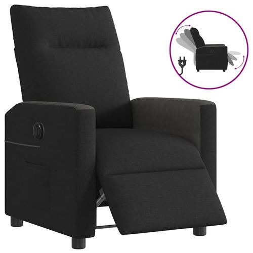 Non Communiqué Noir Vidaxl Fauteuil Réglable Électrique Tissu
