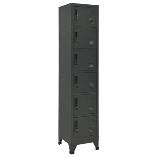 Non Communiqué Anthracite Armoire À Casiers 38X40x180 Cm Acier