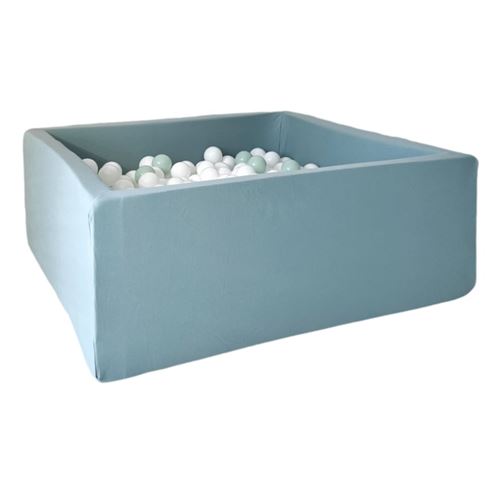 Piscine à balles carrée106cm bleue + 400 balles