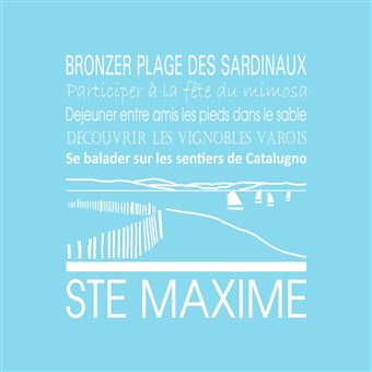 Tableau sur toile Sainte-Maxime bleu clair 30x30 cm CEANOTHE Décoration Murale Art Décoratif Muraux Peinture Imprimée en HD Salon Chambre Bureau Fabriqué en France - 1