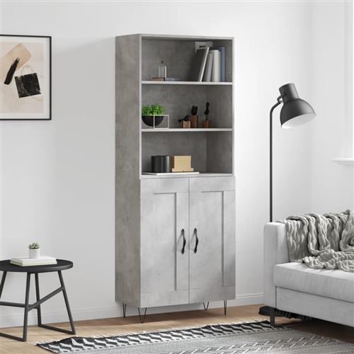VIDAXL - Buffet Haut - Industriel - Gris - Image 3