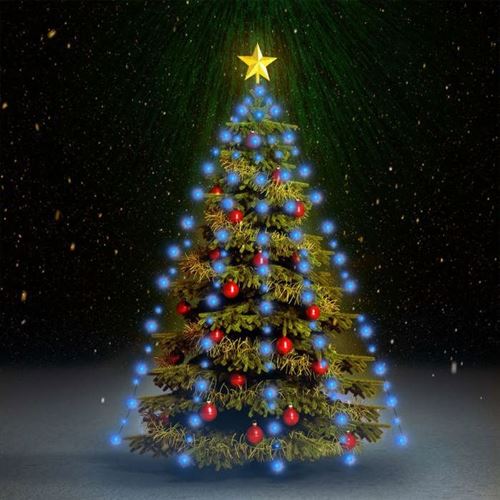 Non Communiqué Bleu Vidaxl Guirlande Lumineuse D'arbre De Noël Lumière De Décoration De Noël Ornement De Noël Jardin Extérieur Cour 180 Led 328874