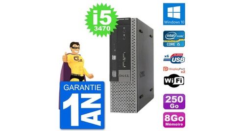 Ultra mini pc dell 7010 usff i5-3470 ram 8go disque dur 250go windows 10 wifi