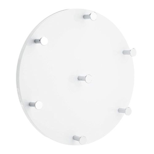 Garderobe murale ronde 7 crochets blanc