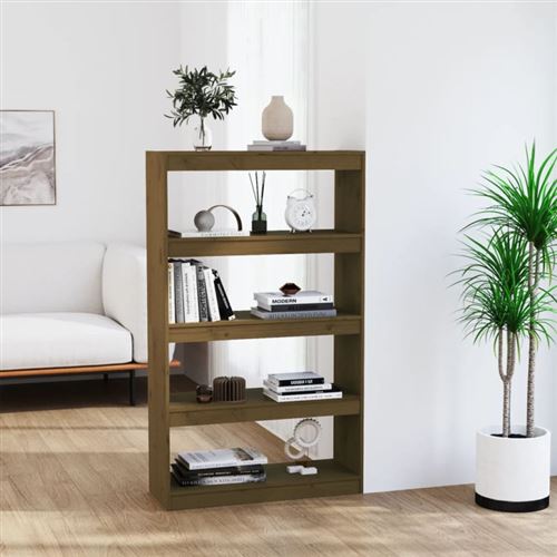 VIDAXL - Bibliothèque - Séparateur de pièce - Pin - Marron - 80x30x135,5 cm - Image 3