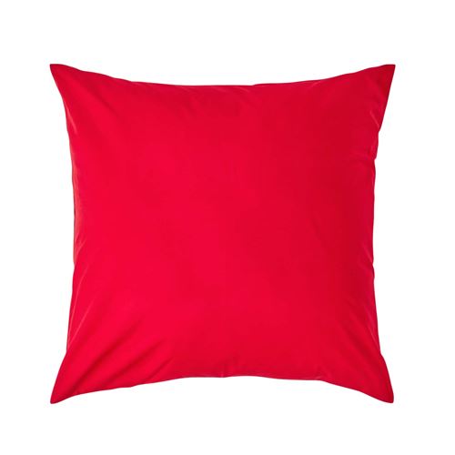  Taie d'oreiller unie en coton Egyptien 200 fils Rouge, 60 x 60 cm