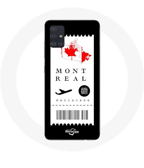 Coque Samsung Galaxy A51 4G Billet d'avion Montreal Maniacase