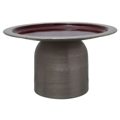 Plat de Présentation Design "Leca" 24cm Argent & Prune