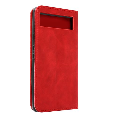 Étui Portefeuille pour Google Pixel 6a Porte-cartes Soft-touch Clapet aimanté Avizar rouge