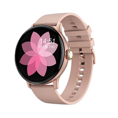 RUMOCOVO Montre connectée avec bouton de charge sans fil pour femmes et hommes, étanche IP68, moniteur de fréquence cardiaque, moniteur de santé - K175
