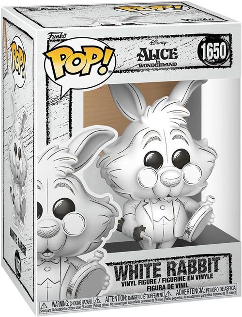 Funko Pop White Rabbit Alice Pays des Merveilles dessin esquissé Walt Disney - Image 3