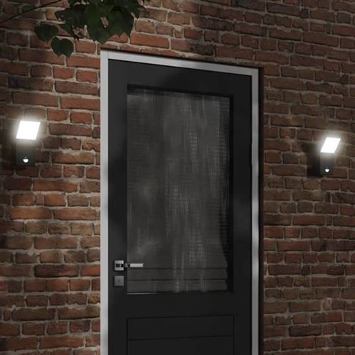vidaXL Applique murale LED d'extérieur avec capteurs noir, éclairage mural LED d'extérieur, lampe murale de jardin, lampe 4006270