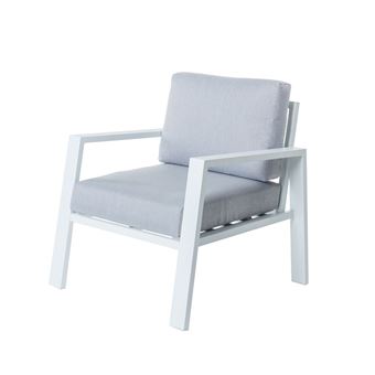 Chaise de jardin Thais 73,20 x 74,80 x 73,30 cm Aluminium Blanc - 1