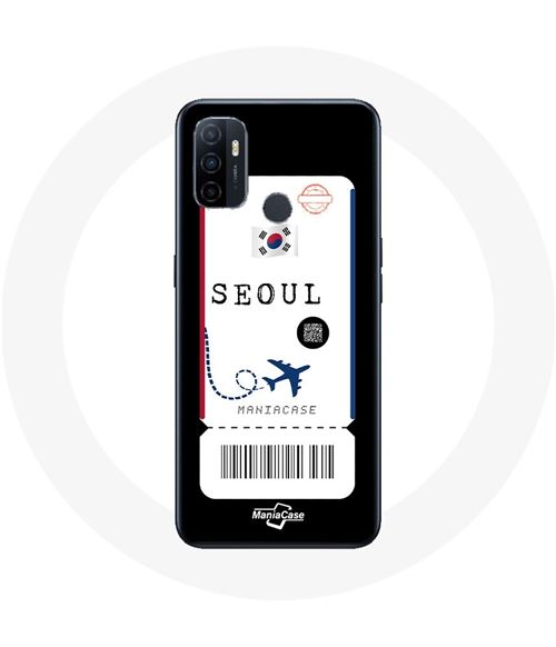 Coque Oppo A53 Billet d'avion Seoul Corée du Sud Maniacase