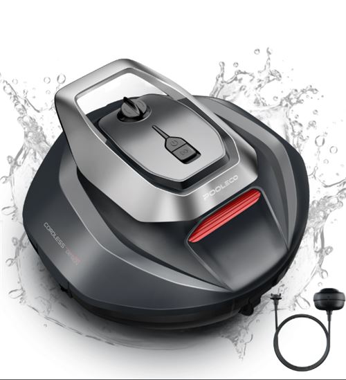 Pooleco 10 - Robot aspirateur de piscine sans fil - aspiration puissante - dure jusqu'&agrave; 90 minutes 