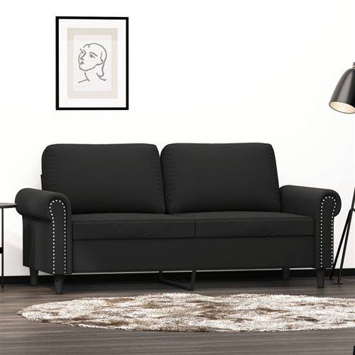 Non Communiqué Noir Vidaxl Canapé À 2 Places 140 Cm Velours