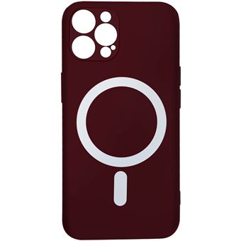 Coque MagSafe pour iPhone 12 Pro Soft Touch Mate Bords Surélevés Bordeaux - 1