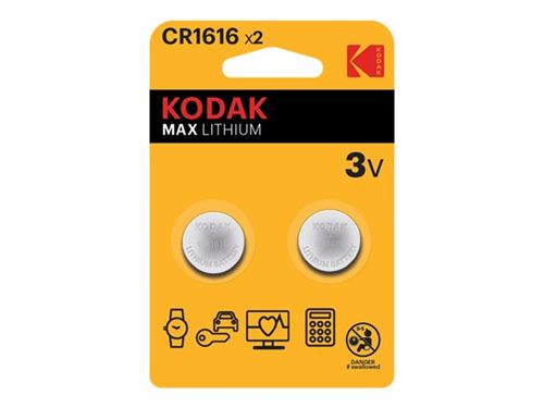 Kodak MAX KCR1616 - Batterie 2 x CR1616 - Li - 50 mAh