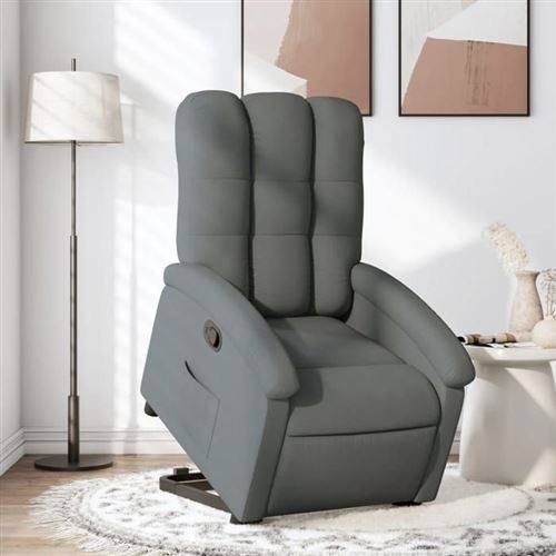 Vidaxl Gris Fauteuil Inclinable - Foncé Tissu - Image 3