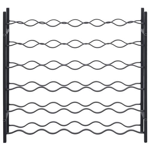 vidaXL Wijnrek voor 36 flessen ijzer zwart