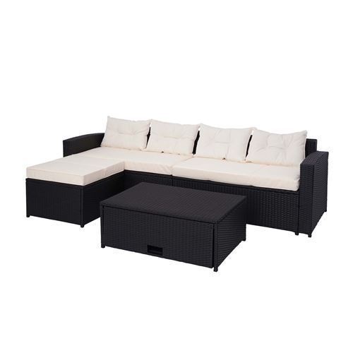 Mendler Noir/Beige Ensemble Table Et Chaises De Jardin - Et - Image 3