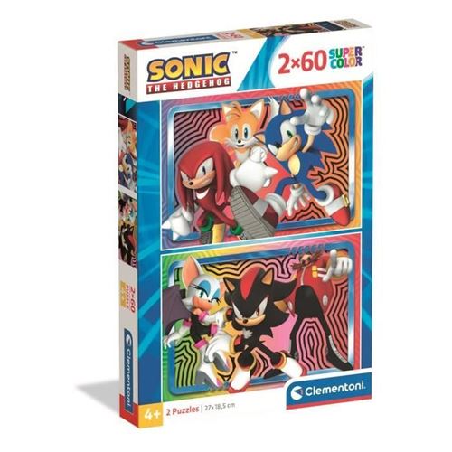 Non Communiqué Multicolore Puzzle Sonic 60 Pieces - Clementoni