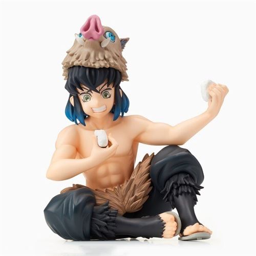 Figurine Demon Slayer Kamado Position assise Inosuke 10 cm avec Calendrier Demon Slayer 2022 en français
