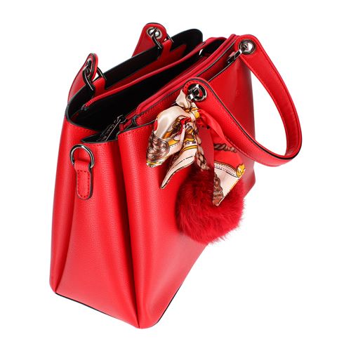 Sac a main avec Pompon et Foulard Gallantry Rouge Sacoche pour ordinateur portable Achat prix fnac