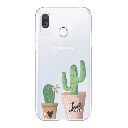 Coque pour Samsung Galaxy A20e 360 intégrale transparente Cactus Love Tendance [Evetane®]