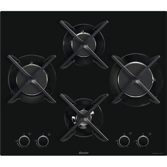 Sauter SPG9465B - Table de cuisson au gaz - 4 plaques de cuisson - Niche - largeur : 56 cm - profondeur : 49 cm - noir - noir
