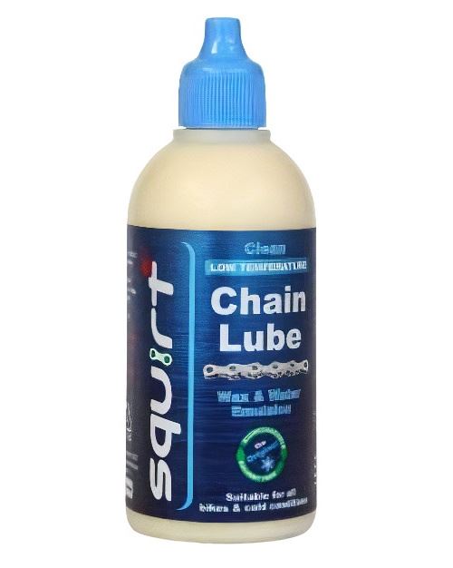 Squirt cire pour chaînes Low Temperature Chain Lube120 ml bleu/blanc
