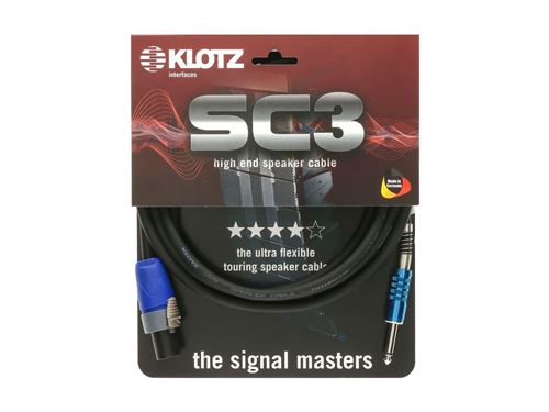 Klotz SC3-SP05SW câble haut-parleur Neutrik speakON 2br. - jack 2br. 5m
