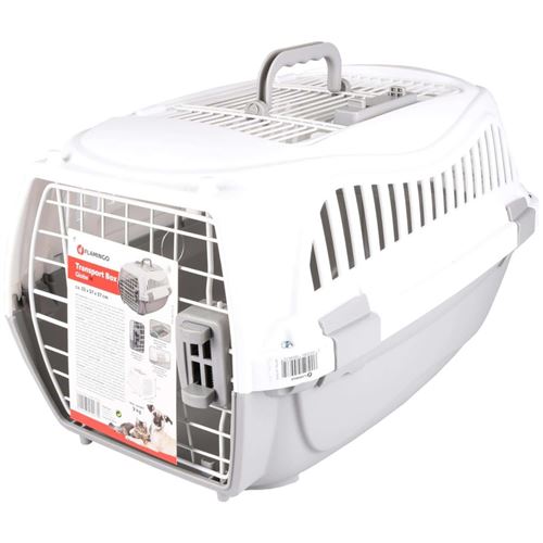 Meilleurs prix pour Cage de transport GLOBE. taille S. 37 x 57 X h 33 cm, couleur gris. pour chien. - Flamingo Pet Products - FL-517572