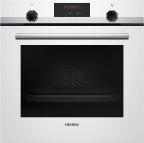 Siemens iQ300 HB573ABV0 - Four - intégrable - niche - largeur : 56 cm - profondeur : 55 cm - hauteur : 58.5 cm - avec système auto-nettoyant - classe A - blanc