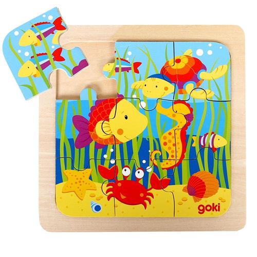 GOLLNEST & KIESEL Puzzle En Bois 2 Ans Animaux Marins 