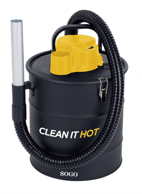 Aspirateur De Cendres SOGO - 20L - 1200W-Cuve Métallique - Filtre Hepa+Souffleur