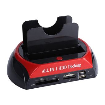 11€ sur 2.5 /3.5 Dual SATA IDE HDD Docking Station de Travail pour Disque  dur Station d'accueil USB 2.0 (EU Plug) - Disques durs externes - Achat &  prix