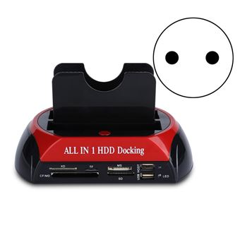 2.5 /3.5 Dual SATA IDE HDD Docking Station de Travail pour Disque dur  Station d'accueil USB 2.0 (EU Plug) - Disques durs externes
