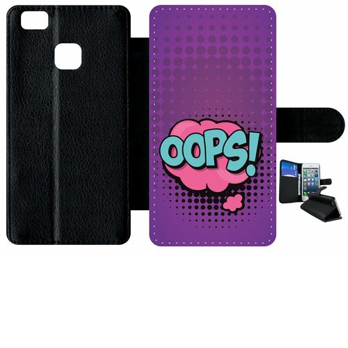 Etui À Rabat Huawei P9 Lite Oops Fond Mauve