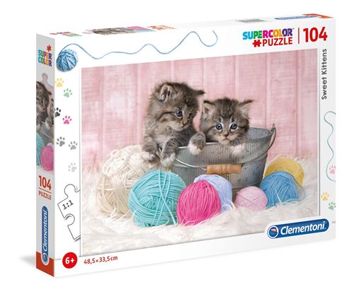 Clementoni puzzle Supercolor Sweet Kittens 104 pièces