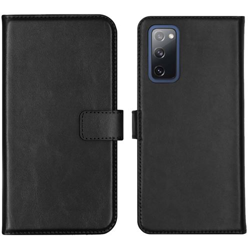 Étui Selencia de téléphone en cuir véritable pour Samsung Galaxy S20 FE - Noir