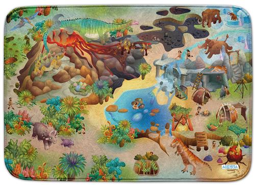 House of kids - 11237-e3 - quadri - tapis de jeu - dinosaures connect - 100 x 150 cm