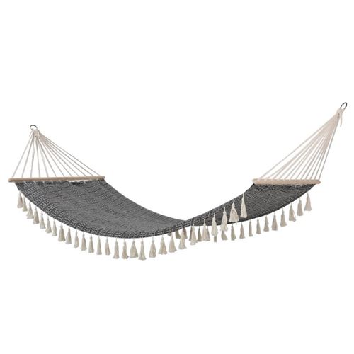 Hespéride - Hamac design ethnique Syssia - L. 200 x l. 100 cm - Noir - Syssia