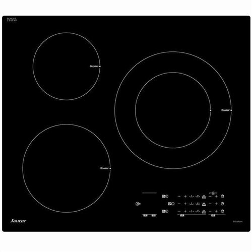 Sauter SPI4361B - Table de cuisson à induction - 3 plaques de cuisson - Niche - largeur : 56 cm - profondeur : 49 cm - noir