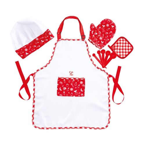 Hape ensemble de cuisine 9 pièces blanc/rouge