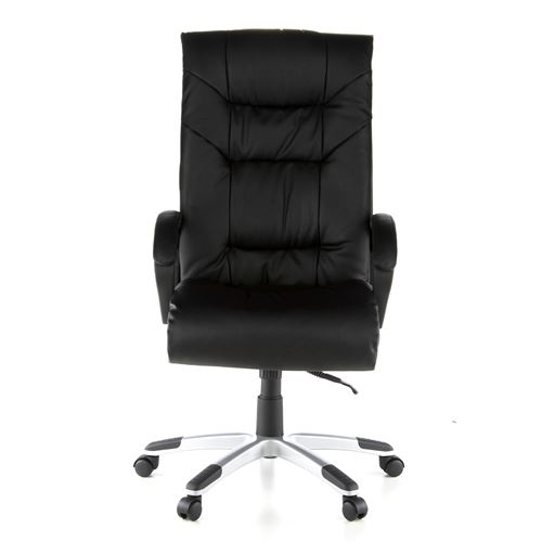 Siège de bureau / Fauteuil de direction PRESIDENT SOFT, cuir noir hjh OFFICE
