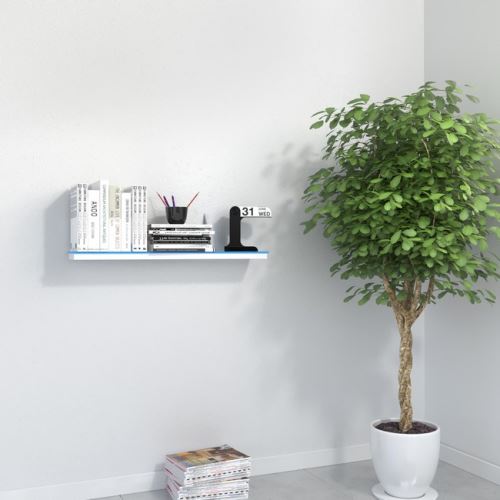 Étagère Air Minus Contemporain Bleu - Pour Chambre, Séjour, Bureau - Soutien, Mur