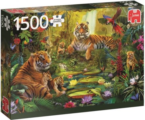 Jumbo puzzle Tigres dans la jungle 1500 pièces