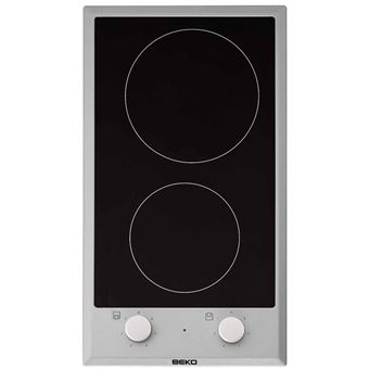 Beko HDCC 32200 X - Vitrocéramique - 2 plaques de cuisson - Niche - largeur : 27 cm - profondeur : 49 cm - avec garnitures en acier inoxydable - noir